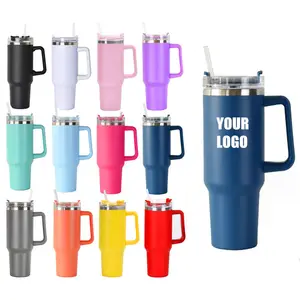 40oz Personalized Gym Bottle Vacuum Insulated Double Wall Water Tumbler With Handle And Straw Lid For Cold Drinks