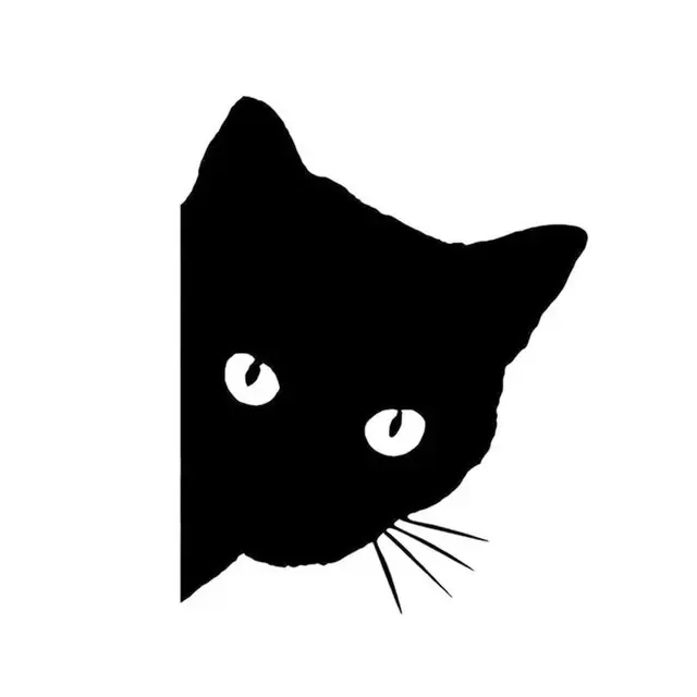 RTS OEM personalidad reflectante gato de dibujos animados coche pegatina lindo Peep gato vinilo pegatina logotipo personalizado