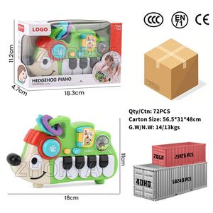 Zhorya Orgue électronique multifonctionnel musical hérisson, jouet éducatif précoce pour bébés et enfants - Product Image 6
