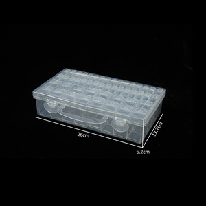 Transparent <b>Storage</b> <b>Box</b> With Partitions 26x13.7x6.2 Cm For Jewelry <b>Tools</b> Desktop Organizer Plastic Parts Container - Product Image 2
