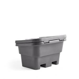 Contenedores de arena AMARILLOS, caja de pala de sal de 200 litros, contenedor de plástico de grano duradero para invierno, caja anticorrosión de arena, caja de residuos médicos - Product Image 5