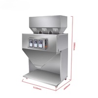 Machine de remplissage semi-automatique à trois têtes pour poudres, machine de pesage et de remplissage pour savon liquide et poudre de protéines, mini-sacs alimentaires
