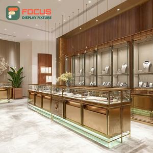 High Visibility Jewelry Display Counter Wood <b>Frame</b> Mall Counter Display Cabinet - Product Image 1