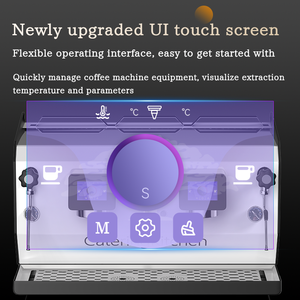 CK-008 умная Коммерческая двухголовная полуавтоматическая кофемашина с сенсорным экраном специально разработана для кофеен. - Product Image 6