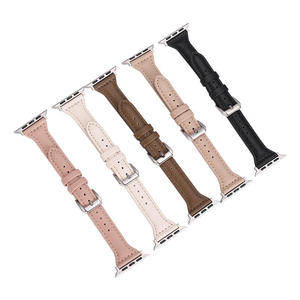 Bracelets de montre en cuir de luxe pour Apple Watch S11 10 46mm Ultra 49mm SE 44mm, bracelet souple avec boucle en acier inoxydable - Product Image 2