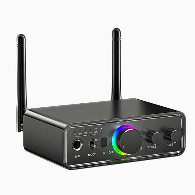 RGB for 5.3 Transmitter Receiver DAC/USB/RCA/AUX/Optical/Coaxial/Microphone Karaoke Hifi DSP Wireless Audio Adapter