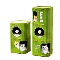 Arbre à chat multi-niveaux en feutre avec structure d'escalade, toutes saisons, chaud, respirant, résistant à l'usure, avec trous pré-percés