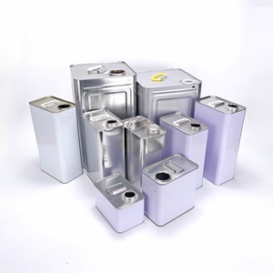 Hình chữ nhật vuông rỗng dầu ô liu tin có thể tinplate kim loại container cho xăng dầu hóa chất - Product Image 6