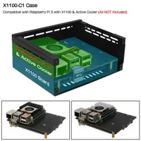 Casing Logam X1100-C1 untuk Raspberry Pi 5 X1100 2.5 "SATA SSD Board TIDAK mendukung papan X1011
