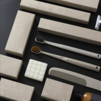 Nouvel ensemble d'articles de toilette jetables de luxe pour hôtels, personnalisé, en boîte en papier kraft, pour hôtels de luxe, resorts et voyages