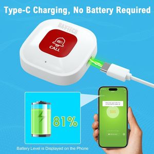 Tuya thông minh Wifi push button hoảng loạn báo động 433MHz không dây điều khiển bởi tuya ứng dụng cho an ninh nhà và sử dụng cá nhân SOS báo động - Product Image 5