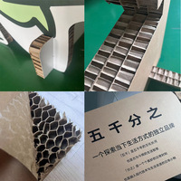 Présentoir pliable portable en carton alvéolé pour vente directe, avec fonctionnalités détachables pour exposition