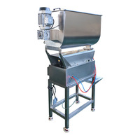Pompe à lobes multifonctionnelle semi-automatique sanitaire, mélangeur-remplisseur servo, trémie et valve pour l'industrie agroalimentaire, les bouteilles en plastique et le verre