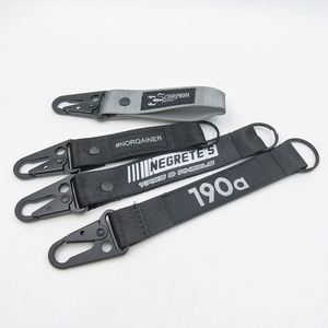 Dragonne courte personnalisée avec logo, mousqueton aigle, pour clés de moto et de voiture, en nylon et polyester - Product Image 6
