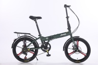 Vélo pliant Jeep avec frein à disque Changement de vitesse 20 pouces Portable Ultra-léger Adulte Homme et Femme Étudiant-Seri