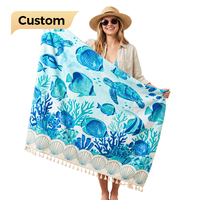 Serviette de plage en microfibre double face, écologique, séchage rapide, luxe, imprimée sur mesure, sans sable, avec logo personnalisé, vente en gros