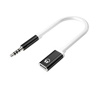 Adaptateur casque USB-C mâle 3,5 mm à tête plate, câble de conversion à tête ronde simulant une connexion pour smartphones et tablettes
