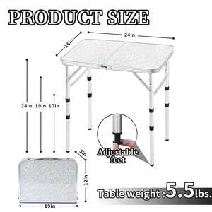 Net depolama ile kamp piknikler için taşınabilir açık katlanır alüminyum alaşım masa uygun katlanabilir dış mekan mobilyası - Product Image 4