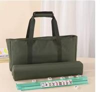 Ensemble d'accessoires de mahjong américain personnalisé OEM d'usine, comprenant un sac de rangement et un pousse-pions, ensemble complet de mahjong américain