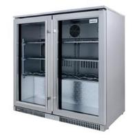 Réfrigérateur commercial pour bières, vitrine réfrigérée à double porte pour bar