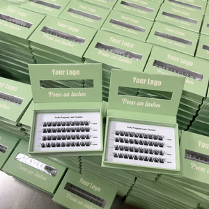 Las <span class=keywords><strong>pestañas</strong></span> autoadhesivas fuertes reutilizables <span class=keywords><strong>pestañas</strong></span> naturales Wispy Pre pegadas - Product Image 1