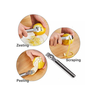 RTS Acier Inoxydable 304 Fruit Citron Orange Couteau Zester Eplucheur Râpe
