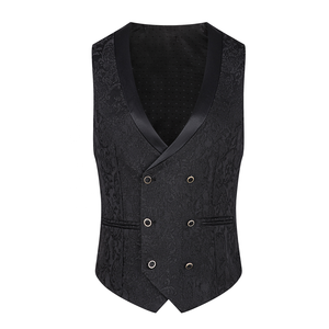Ensemble de costume jacquard pour <span class=keywords><strong>homme</strong></span> populaire, veste, gilet, <span class=keywords><strong>pantalon</strong></span>, noir et <span class=keywords><strong>blanc</strong></span>, costume de mariage, costume de soirée, grande <span class=keywords><strong>taille</strong></span> pour <span class=keywords><strong>homme</strong></span> - Product Image 4