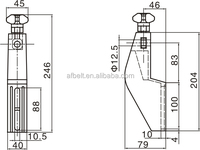 Rail de guidage à roulement à billes en nylon de haute qualité AS-FLEX, support réglable de grande taille ZJ-B pour machines avec une capacité de charge de 500 kg