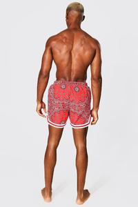 <span class=keywords><strong>Pantaloncini</strong></span> da basket Casual a vita elastica all'ingrosso nero stampa Paisley Shorts <span class=keywords><strong>Bandana</strong></span> per gli uomini - Product Image 6
