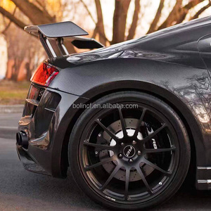 Aileron arrière de style P PI en fibre de carbone pour Audi R8 V8 V10 2009-2015 avec plaque inférieure - Product Image 5