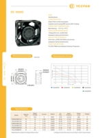 40x40x20mm 4020 YDG4020B12G 40mm Dc Cooling Fan 12v Ball Bearing Dc Cooling Fan