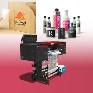 Mesin Printer i3200 kepala Printer Dtf UV 30cm 60cm mesin pencetak Label warna Transfer Film Ab untuk kaca, kayu, kulit