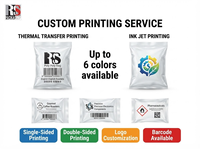 Sacs recyclables pré-ouverts transparents blanc laiteux sur rouleau pour accessoires d'écouteurs, système d'emballage automatisé à chargement rapide