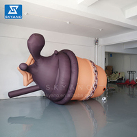 Tasse à café personnalisée gonflable de dessin animé tasse à thé au lait modèle tasse à crème glacée mascotte gonflable décoration publicitaire promotionnelle