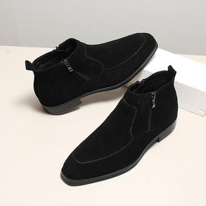 Botas de Tobillo para Hombre, Primavera-Otoño, Parte Superior de Cuero Genuino con Estampado de Leopardo, Suela de Goma, Impermeables, para Trabajo - Product Image 3