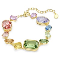 Bracelet chaîne plaqué or pour femme, bracelet tennis multicolore en cristal autrichien, bijoux de luxe pour mariage, fête, anniversaire, cadeau