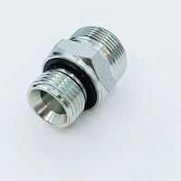 Adaptateur hydraulique en acier au carbone de qualité industrielle, métrique 1CM/1DM, avec joint torique mâle 60 places et extrémités à goujons de scellement collés, vente en gros
