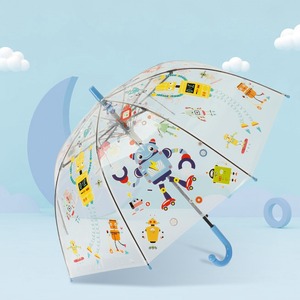Parapluie transparent de style dessin animé mignon direct d'usine pour la conception de motifs droits pour enfants - Product Image 3