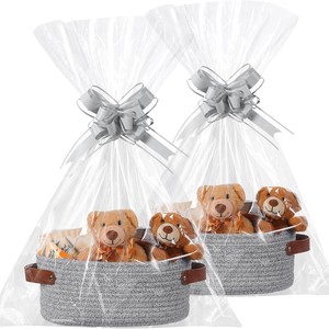 Tay dệt bông sợi dây thừng với xử lý kéo hoa Quà tặng Túi Chìa Khóa Đồ chơi tạp phẩm snack hình bầu dục lưu trữ giỏ khung - Product Image 6