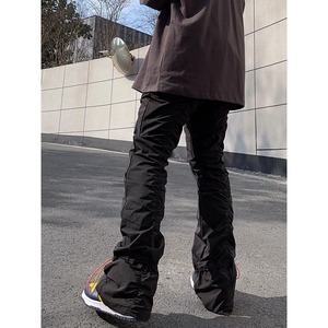 Pantalon plissé style urbain, pantalon cargo micro-évasé, pantalon décontracté ample pour homme avec <span class=keywords><strong>cordon</strong></span> de serrage, design américain tendance pour l'été - Product Image 3