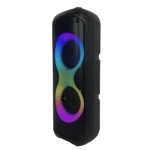 Haut-parleur Karaoké Double 8 Pouces 40W le Plus Vendu avec Micro Sans Fil, Écho, Réverbération et LED RGB pour Fêtes Familiales en Extérieur et Utilisation avec Téléphone Portable - Product Image 2