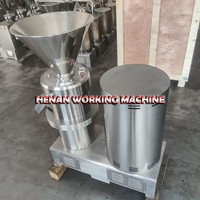 Machine commerciale à beurre de cacahuète pour beurre de noix protéiné torréfié, moulin colloïdal en acier inoxydable avec système de refroidissement par eau