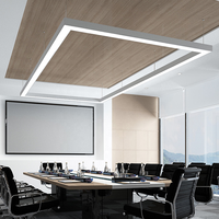 Lustre commercial en aluminium encastré monté en surface 5w 10w 15w 20w 3000k smd led suspension linéaire