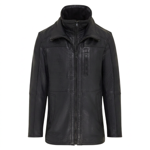 Chaqueta de Motociclista de Cuero Genuino Premium para Hombre, Ropa Exterior Vintage para Motociclismo, Servicio de Muestras de Fábrica OEM ODM Disponible - Product Image 1