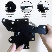 Loquet de portail automatique à levier en acier au carbone enduit robuste pour clôture de jardin, sécurité extérieure, maisons écologiques et produits chimiques