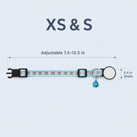 Collier pour chat avec code QR, étiquette d'identification, support AirTag en nylon et silicone, réfléchissant, à libération rapide, léger, réglable, avec clochette, anti-perte