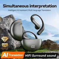 Écouteurs IA à Traduction Intelligente, Casque Bluetooth Sans Fil, Longue Autonomie, Écouteurs de Sport