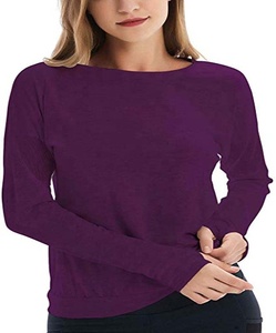 Camisa Casual de Manga Larga para Mujer, Talla Grande, Mezcla de Poliéster/Algodón, Color Naranja, con Bordado y Logotipo Personalizado - Product Image 4