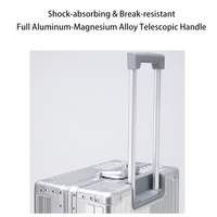 Valise légère en aluminium avec serrure TSA, roulettes silencieuses, bagage à main durable de qualité supérieure pour les voyages d'affaires et quotidiens