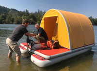 Tente de pêche gonflable, tente de camping flottante, île flottante pour piscine, plateforme électrique, tentes de camping gonflables à vendre